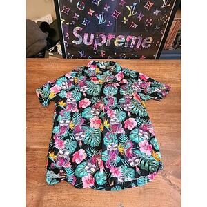 Marvel Venom Hawaiian Button Up Shirt Floral Aloha Men’s M Comics